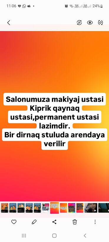 dirnaq modelleri sade: Dırnaq ustası tələb olunur, Yerin icarəsi, 1-2 illik təcrübə