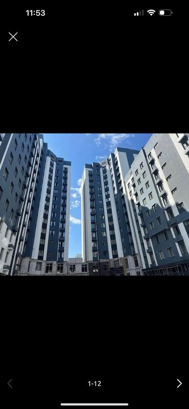 продаю квартиру исанова: 2 бөлмө, 60 кв. м, Элитка, 12 кабат, ПСО (өзү оңдоп түзөтүп бүтүү үчүн)
