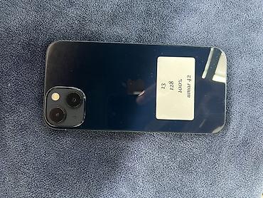 apple studio: IPhone 13, Б/у, 128 ГБ, Pacific Blue, Зарядное устройство, Защитное стекло, Чехол, 100 % — 1