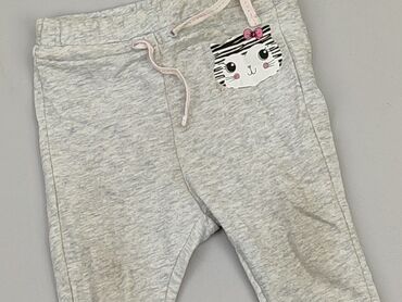 legginsy jasno szare: Sweatpants, H&M, 6-9 months, condition - Fair
