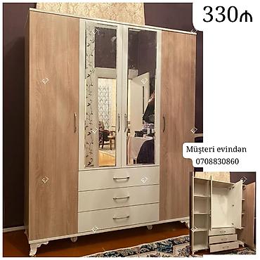 Dolab – 4 qapılı, güzgülü, iç hissəsi funksional bölməli. - Material