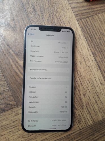 Apple iPhone: IPhone 12 Pro Max, 128 GB, Blue Titanium, Face ID, Simsiz şarj — 13