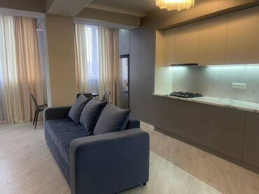 квартира акжар: 2 бөлмө, 54 кв. м, Элитка, 9 кабат, Дизайнердик ремонт