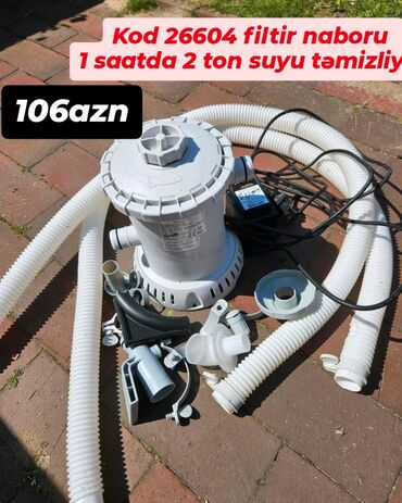 Кофемолки: Filter pompası kod 26604 intex Tam nabordur !! 8 tona qeder butun