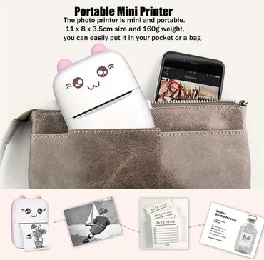 видеокамеры мини: Mini printer 😊 Durumu/vəziyyeti : sıfır - yeni Formatı: Ağ-qara
