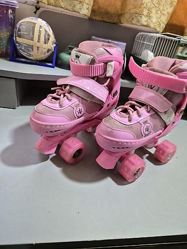 Məhsul: Uşaq dördtəkərli patinlər (rollers) - Rəng: Çəhrayı - Dizayn