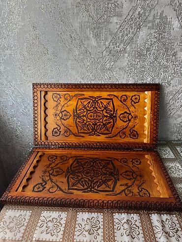 Nərdlər: Məhsul: Taxta nərd taxtası – əl işi - Material: Bütöv ağacdan — 1