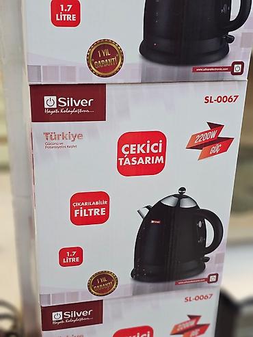 samovar sederek: Elektrik çaydan 1.7 l, Yeni, Ünvandan götürmə, Pulsuz çatdırılma, Ödənişli çatdırılma — 10