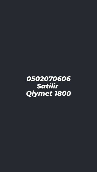 işlemiş soyducu: Nömrə satışı: 0502070606 - Nömrə: 050 207 06 06 - Rəsmi olaraq ada