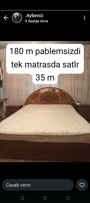 carpayı dəsti: Taxta çarpayı və ayrı satılan yataq matrəsi - Çarpayı: iki nəfərlik — 1