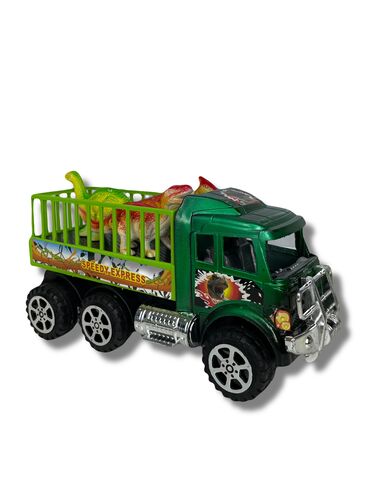 автомобили для детей: Грузовая машина + 3 динозавра и дерево [ акция 50% ] - низкие цены в