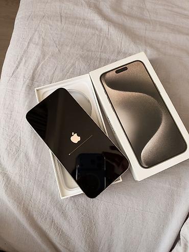 x can s5: IPhone 15 Pro Max, Б/у, 512 ГБ, Natural Titanium, Коробка, 82 % — 3