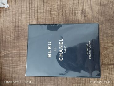 narciso rodriguez qiymeti ideal: "Bleu De chanel parfum" 100ml 290m Açılmıyıb Real alıclya qiymətdə