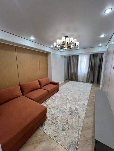 долгосрочная аренда домов в алматы без посредников: 2 комнаты, 55 м², Элитка, 7 этаж, Дизайнерский ремонт