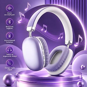 ucuz bluetooth qulaqlıq: Yeni Simsiz (Bluetooth) Qulaqcıqlar, rəng - Bənövşəyi — 1