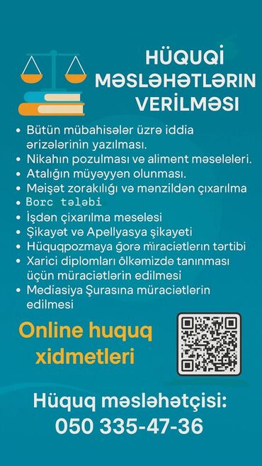 Tibb, əczaçılıq: HÜQUQ XİDMƏTLƏRİ Göstərdiyimiz Hüquqi Xidmətlər ⚖️ 1. Hüquqi