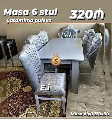 Masalar və oturacaqlar: Yeni, 6 stul — 1