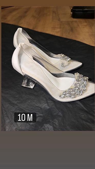 melissa ayaqqabı: Ağ rəngli qadın ayaqqabısı – ölçü 10M. - Model: şəffaf yan panellərlə — 1