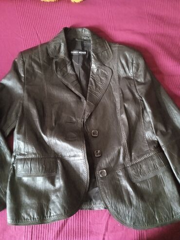женские кожаные длинные перчатки: Qadın dəridən üst geyimləri paketi 1) GERRY WEBER dəri jaket/blazer -