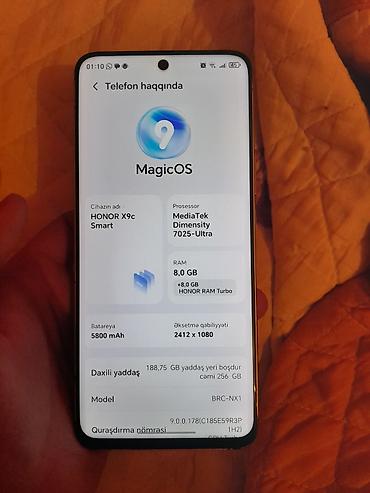 honor notbuk: Honor X9c, 256 GB, rəng - Ağ, Sensor — 1