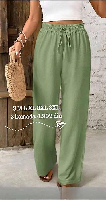 Pantalone: Ženske široke pantalone od viskoze - Materijal: viskoza (lagana — 6