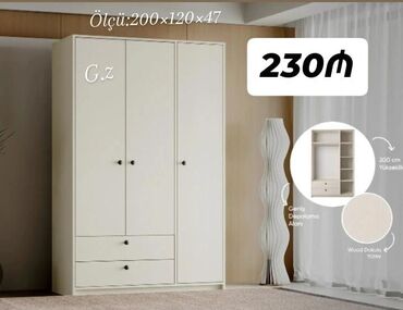 Dolablar: Yeni, Açılan, 4 qapılı Düz dolab, Qarderob, paltar dolabı — 5