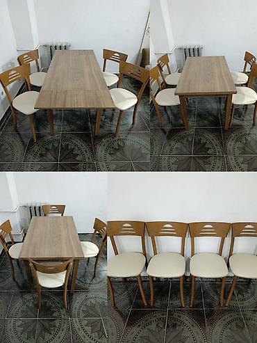 Embawood istehsalı açılan masa desti 4 oturacaqla qiymət 170 manat heç