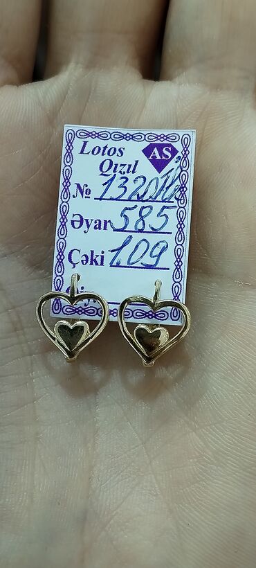 yuxuda sirqa itirmek: Sırğa, Sarı qızıl, 585 Əyar, 109 g