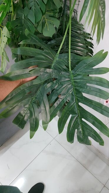 Süni güllər: Süni asma yaşıl bitki bəzəyi - Material: yüksək keyfiyyətli plastik — 39