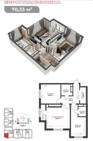 суточный квартира бишкек политех: 3 комнаты, 70 м², Элитка, 5 этаж, ПСО (под самоотделку)