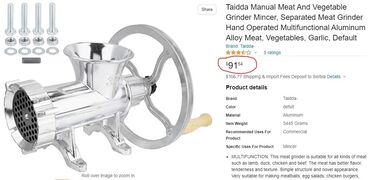 Mašine za mlevenje mesa: Ručna mašina za mlevenje mesa. Novo Model: 32 Zemlja porekla — 3