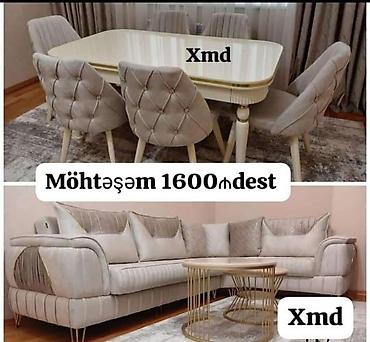 qabaq isdolu: Möhtəşəm mebel dəsti – 1600 ₼ Dəst tərkibi: - Yemək otağı üçün masa — 1