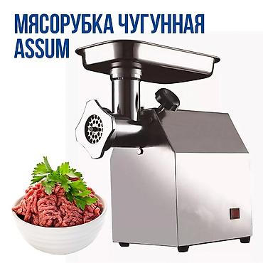 шнековая: Мясорубка чугунная ASSUM — профессиональная электромясорубка для — 1