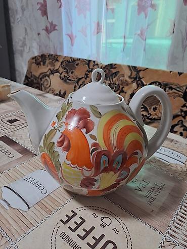 Кухонные принадлежности: Советский фарфоровый заварной чайник "ПЕТУШОК ", который был — 2