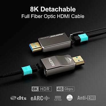 кабель цена: RUIPRO 8K Detachable Full Fiber Optic HDMI 2.1 кабель SNPF21GEN4AK-10 — 1