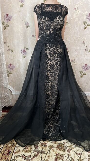 Вечерние платья: Вечернее платье, Длинная модель, Без рукавов, Стразы, M, L — 9