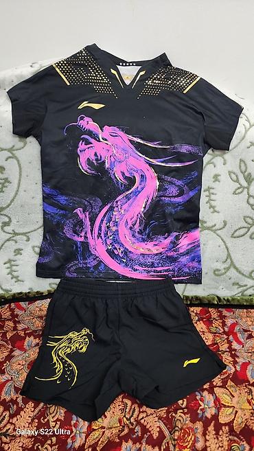футболка lining: Спортивный комплект с драконом (футболка + шорты) оригинал Li-ning — 2