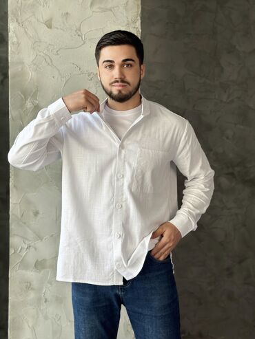 рубашки в полоску мужские: Рубашка S (EU 36), M (EU 38), L (EU 40)