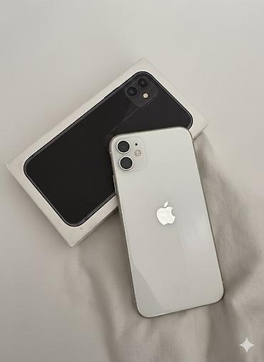 Apple iPhone: IPhone 11, Б/у, 128 ГБ, Белый, Коробка, 76 % — 1