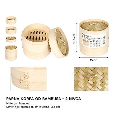 KMT Parni kuvač na dva nivoa sa poklopcem 2406990 Složivi dvodelni
