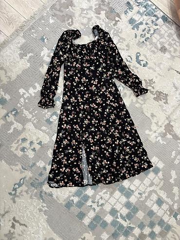 Повседневные платья: Женские длинные платья и накидка-абайя (набор) 1) Черная — 8