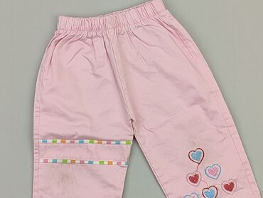 legginsy czarno rozowe: Baby material trousers, 3-6 months, 62-68 cm, condition - Good