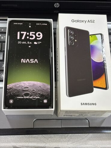 флешка для фотоаппарата: Samsung Galaxy A52, цвет - Черный, Отпечаток пальца