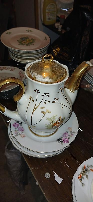 samovar 10 litre: Antik üslubda bəzək əşyaları və süfrə qabları dəsti - Zərif naxışlı — 2