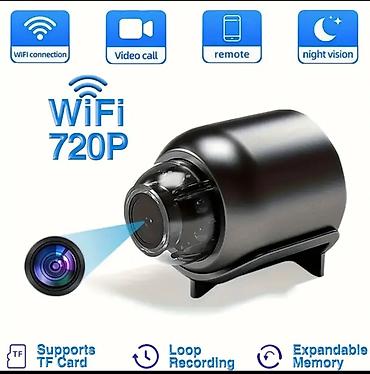 mini camera: Wi‑Fi 720P mini kamera - 720P HD görüntü və video çəkilişi - Wi‑Fi — 1