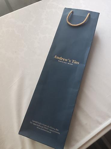 brend geyimlər: Andrew's Ties Made in Italy - Milano 100 % ipək . Təzədir, hədiyyə — 7