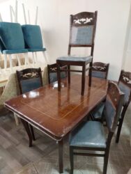 ipek parça: Mətbəx üçün, Yeni, Açılan, Dördbucaq masa, 6 stul