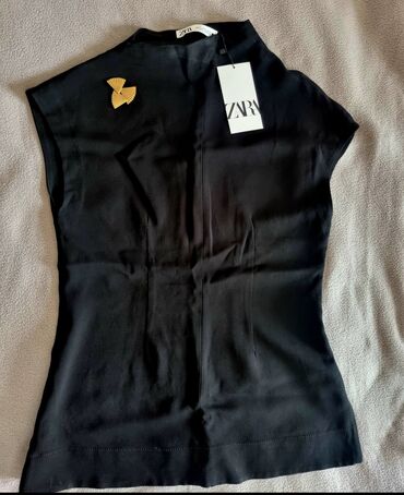 pamučne majice: Zara, M (EU 38), color - Black