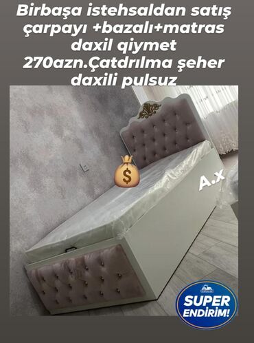 Masa və oturacaq dəstləri: Yeni, Təknəfərlik çarpayı, Matras ilə