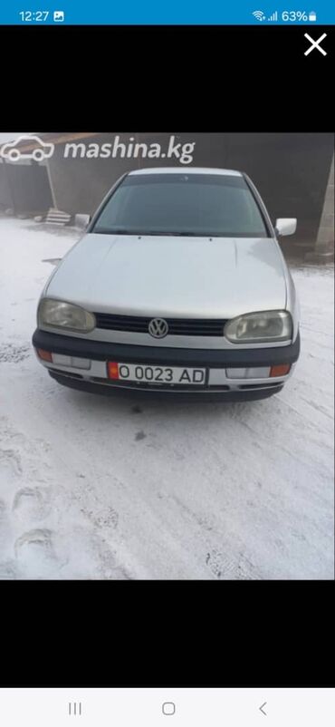 аренда машину: Volkswagen Golf: 1992 г., 1.8 л, Механика, Бензин, Хэтчбэк